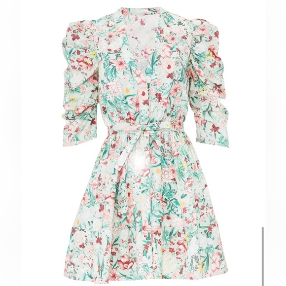 Ronny Kobo Floral Meritti Mini Dress XS - Picture 4 of 4